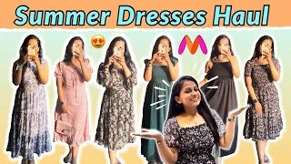 Trendy Summer Dresses Haul from MYNTRA 💕| Maxi/Midi Dresses starting ₹600 😍 | Sakshi Jindal