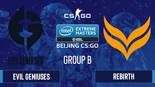 CS:GO - Rebirth vs. Evil Geniuses [Nuke] Map 1 - IEM Beijing 2020 Online - Group B - NA