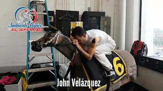 Desde el Preakness Stakes John Velázquez y José Luis Ortiz
        en el Equicizer
