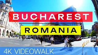 Walking in BUCHAREST, Romania 🇷🇴 | Atmosphere of the city in Weekends | 4K VideoWalk 2024