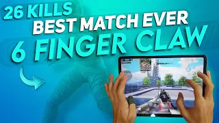 6 FINGER CLAW IPAD M1 2021 90 FPS PUBG HANDCAM | 26 Kills | Pubg Mobile