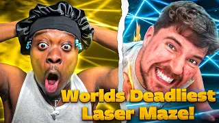 Mr Beast World’s Deadliest Laser Maze! Was INSANE 😱 REACTION