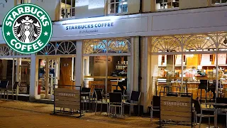 Best Starbucks Ambience with Snow and Relaxing Jazz Music for Study, Work, Relax