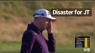Watch Justin Thomas make a Quadruple Bogey on the 18th at the 2023 Open championship!