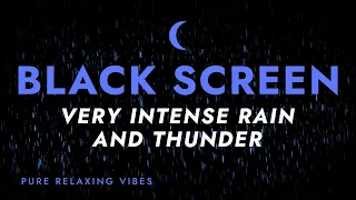 Find Sleep and Gain Vitality with Soothing Rain and Iconic Heavy Thunder Sounds, Black Screen