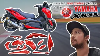 Installation of Red Carbon Fairings for my Yamaha Xmax