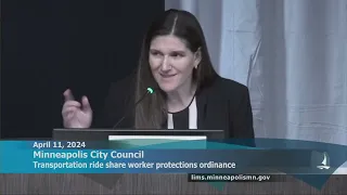 CM Palmisano - Rideshare Opening Remarks - April 11, 2024  Minneapolis City Council