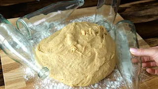 Take 4 empty bottles and this special dough! I have never eaten anything so delicious!