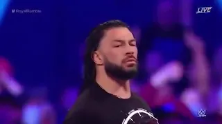 Roman Reigns Attacks Brock Lesnar at Royal Rumble 2022