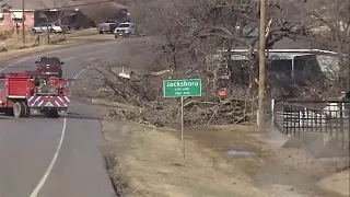 Raw video shows tornado damage in Jacksboro, Texas