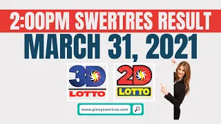 SWERTRES RESULT Today March 31 2021 | PCSO Lotto Result