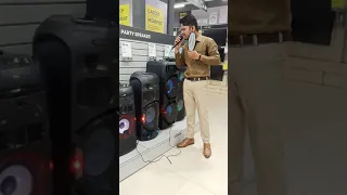 Customer Singing and Experiencing Party Speaker at Reliance Digital Surya Mall Bhilai Chhattisgarh