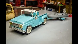Nice Original, 1961 Tonka Truck with Boat & Trailer