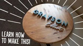 DIY Nursery Room Sign // Scroll Saw Wall Sign