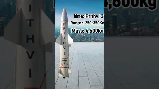 Prithvi missile range comparison #trendingshorts #youtubeshorts #shortindia #viralshorts