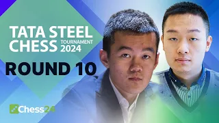 Ian vs Ding: WC Rematch! Pragg v Vidit & Alireza v Anish Face Off For Lead | Tata Steel 2024 Rd 10