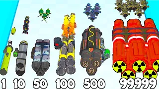 FULL GAMEPLAY in ROCKETS STACK 💣 BLEW UP ALL THE BOSS MONSTERS [From 51 lvl To 100 lvl]