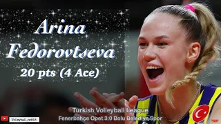 Arina Fedorovtseva │Ace Queen │Fenerbahce Opet vs Bolu Belediye Spor │Turkish Volleyball League 2023