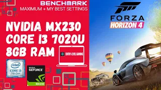 Forza Horizon 4 MX230 | i3 7020u | 8GB RAM | Max + Best Settings | FPS TEST