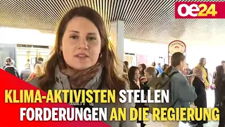 Klima-Aktivisten stellen Forderungen an die Regierung