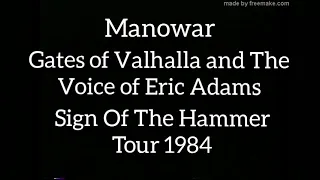 Manowar - Gates of Valhalla (Intro) - Hail To Europe Tour - 1986