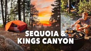 Relaxing Camping at Sequoia & Kings Canyon National Parks | easy hikes, campfire meals, sunset