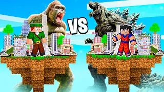 ILHA DA CIDADE DO KING KONG VS ILHA DA CIDADE DO GODZILLA NO MINECRAFT!!