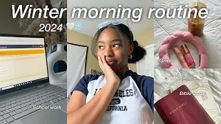 6AM WINTER MORNING ROUTINE 2024! building routine as a teen, productive + healthy habits🤍❄️
