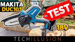 🔥EXTREMETEST: Makita 18V Cordless Pruning saw DUC101Z (XCU14Z) - battery chain saw DUC101 in test😱