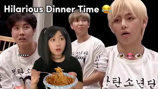 Dumpling have dinner with BTS #bts #btsfunny #pov