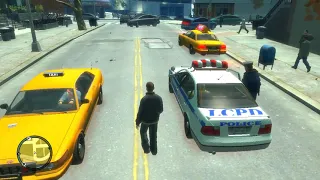 GTA 4 - провокация на драку и подстава; прохожий ударил полицейского