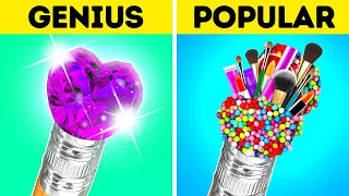 GENIUS SCHOOL HACKS YOU CAN'T MISS || Creative Art Ideas And Funny Situations By 123 GO! GOLD