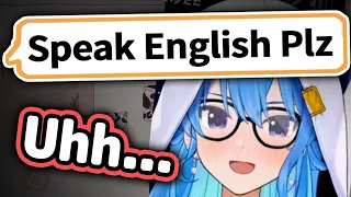 Chat Makes Suisei Speak Cute English【Hololive】