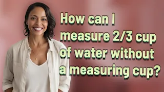 How can I measure 2/3 cup of water without a measuring cup?