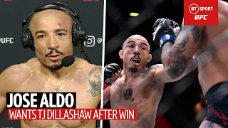 Jose Aldo wants TJ Dillashaw next!