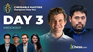 Hikaru and Caruana Fight In Winners Final As Carlsen Faces So For Survival | Chessable Masters Day 3