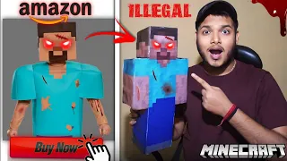 I Brought Minecraft Most Illegal Product *HORROR STEVE*