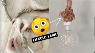 Cómo hacer una Lampara de Cuerda 💡| Paso a Paso 💪