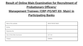 IBPS PO Mains Scorecard 2022 | Bankers Section | #ibpspomains2022 #sbipo #sbiclerkmains