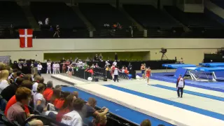 2014 Worlds Tumbling Lucie Colebeck GBR 1st pass Prelims Women