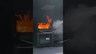 A, B, or C: What happens to this oven grill fire? 🔥