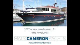 2007 Apreamare Maestro 51 - THE MAGICIAN | Modern trawler yacht for sale with Mark Cameron Yacht