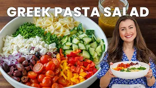 The Ultimate Fresh Greek Pasta Salad | Easy & Delicious!