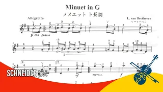 Minuet in G, Beethoven  | Suzuki Book 2 | Violin Sheet Music | Partitura para Violino