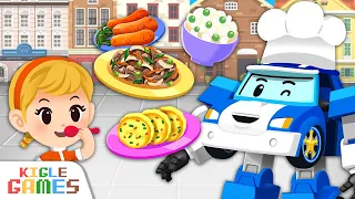 Have a meal | Habit Play | Robocar Poli | Policecar Firetruck Ambulance | KIGLE GAMES