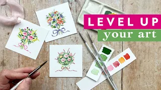 Level Up Your Art With Miniature Watercolour Flowers