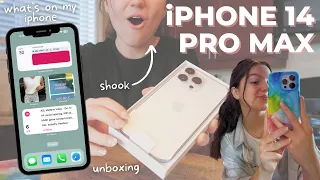WHAT'S ON MY iPHONE 14 PRO MAX + unboxing & setup!