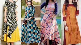 Stylish Check Kurti Design/ Check Printed Kurti Design / Check Kurti design