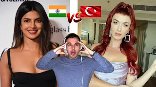 ITALIAN REACTION TO 🇹🇷 🇮🇳 TURKISH VS INDIAN WOMEN Pt.2