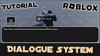 How To Make A Dialogue System | Roblox Tutorial